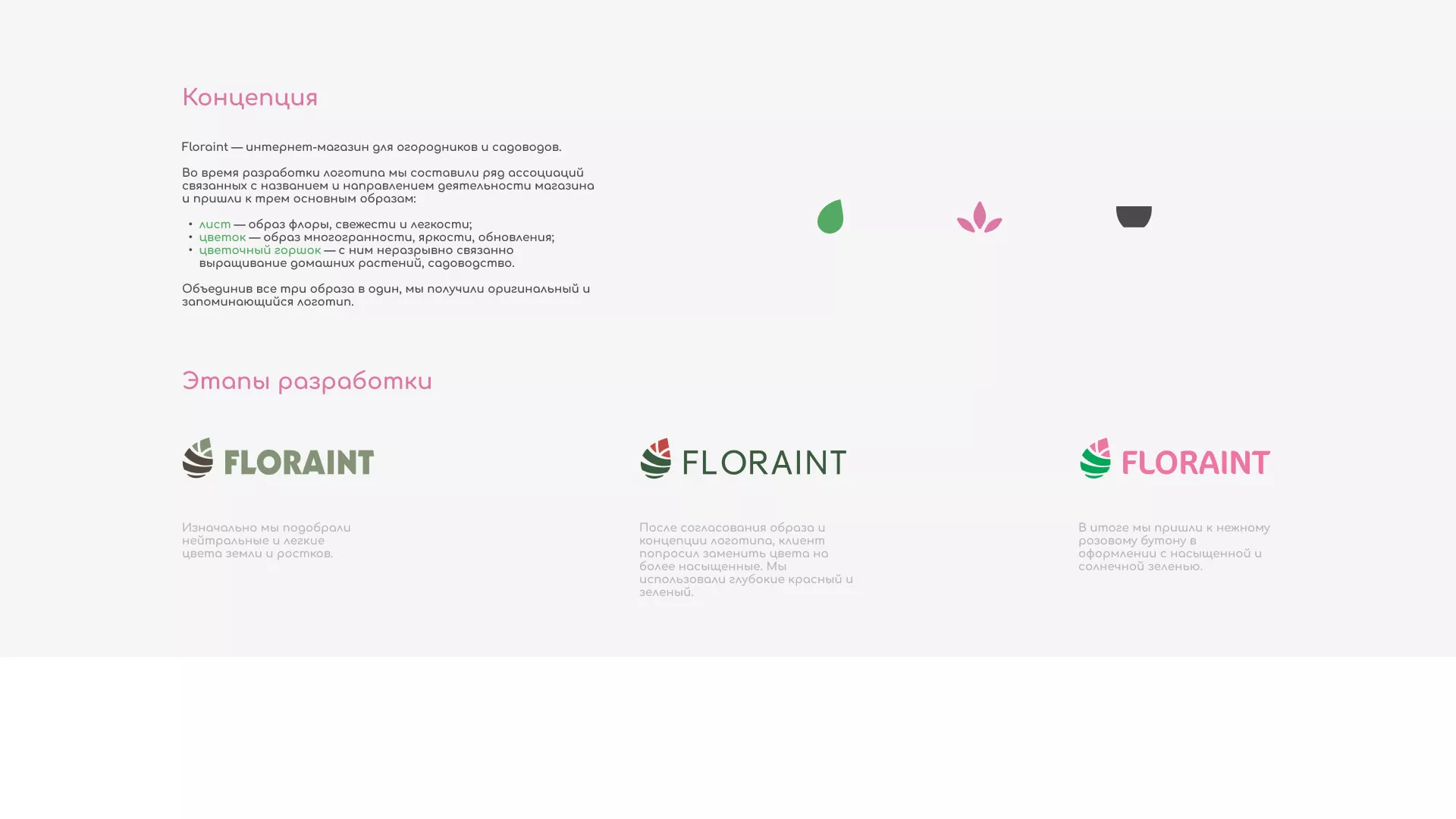 Создание логотипа и интернет-магазина «FLORAINT» в Махачкале