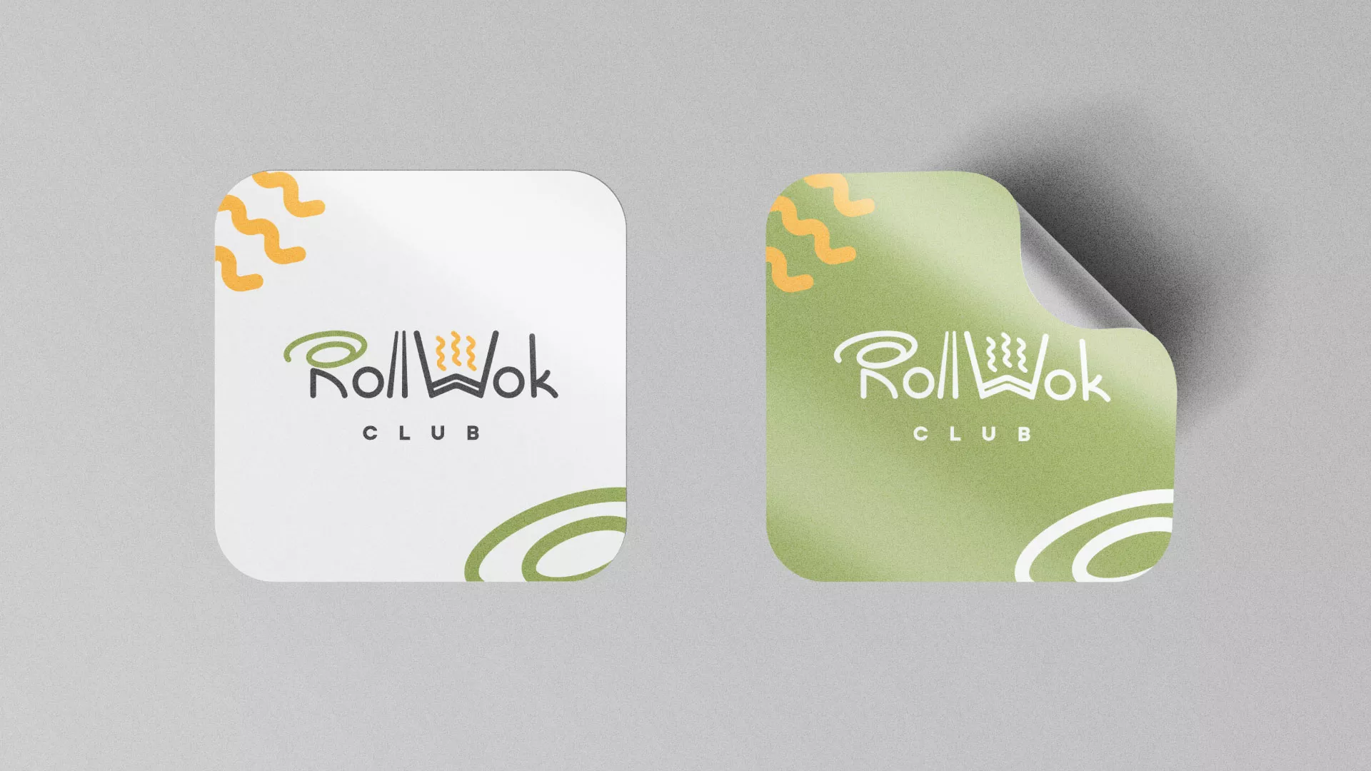 Разработка логотипа и фирменного стиля суши-бара «Roll Wok Club» в Махачкале